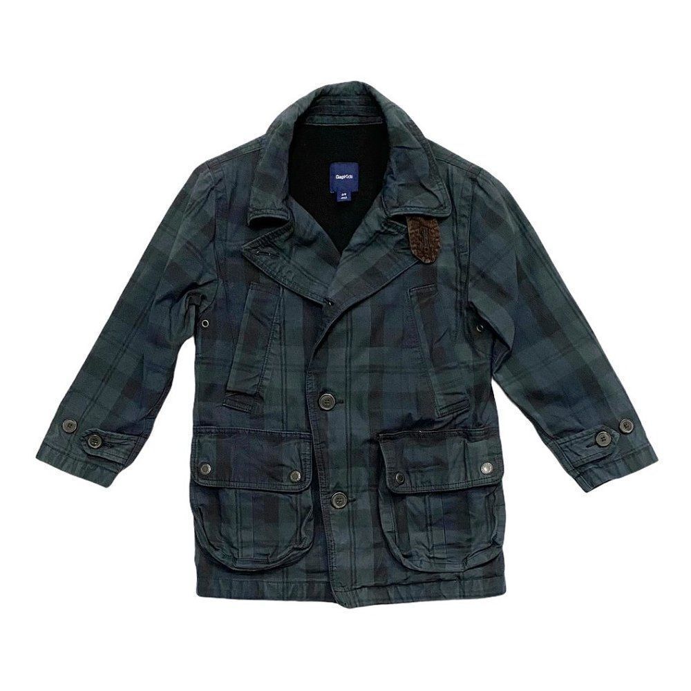 Gap Highland Plaid Oversized Trench Jacket